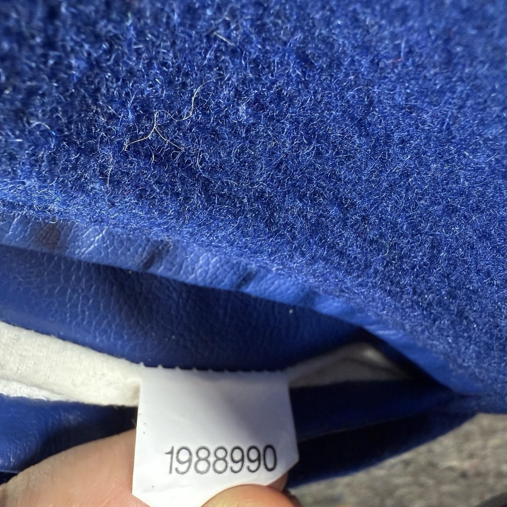 Neff letterman Varsity Jacket XL Wool Blend Blue Snap Button Vintage Sample - Picture 5 of 15